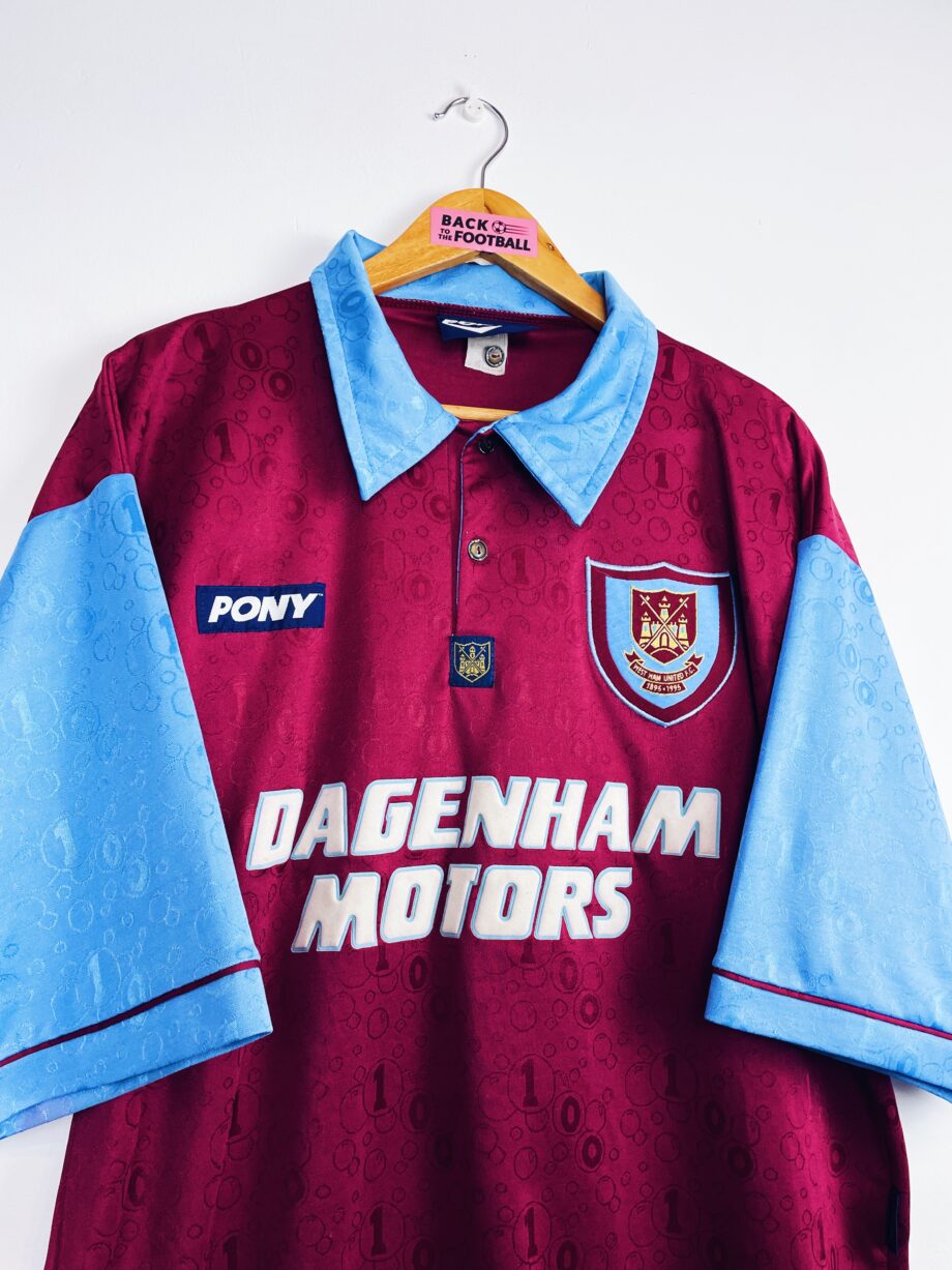 maillot vintage de West Ham 1995/1997 domicile