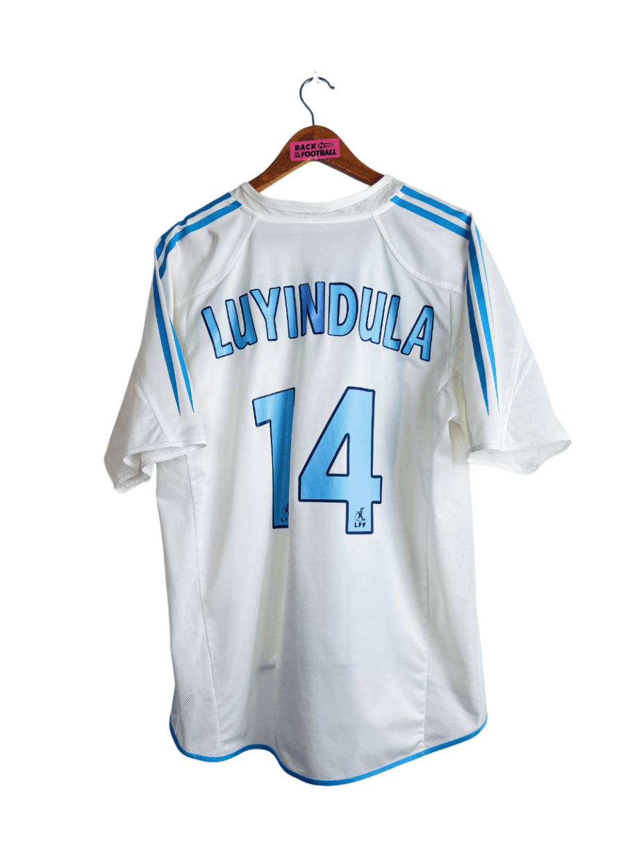 maillot vintage domicile de l'OM 2004/2005 floqué Luyindula