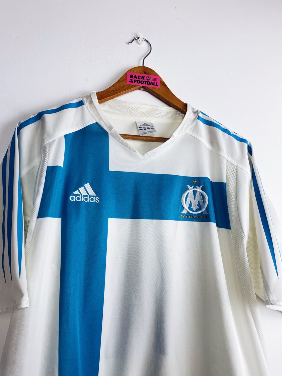 maillot vintage domicile de l'OM 2004/2005 floqué Luyindula