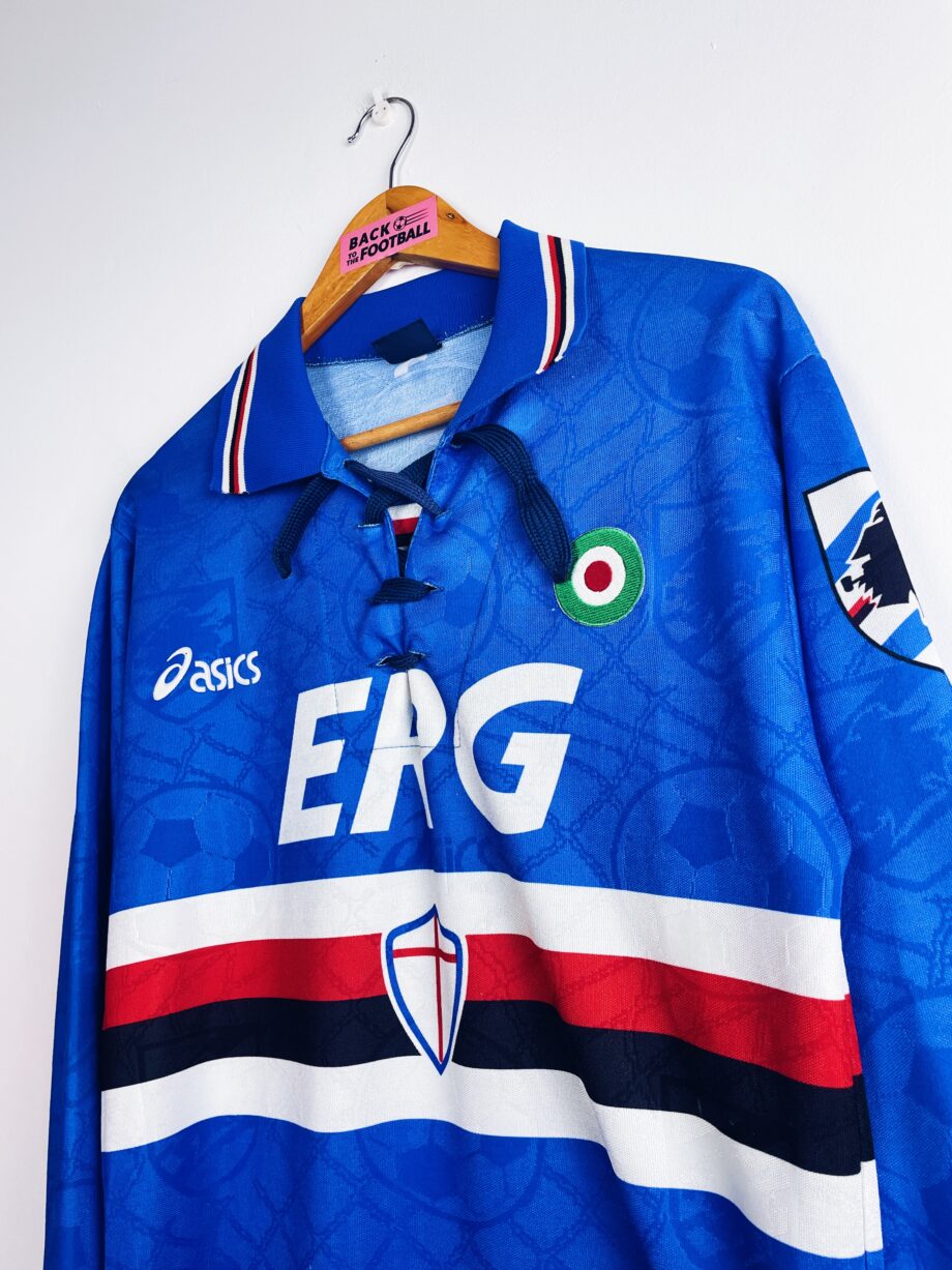 maillot vintage domicile de la Sampdoria 1994/1995 manches longues