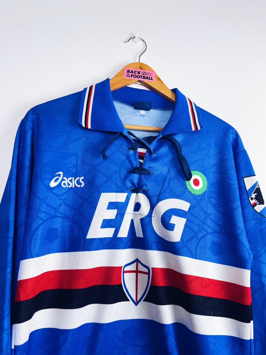 maillot vintage domicile de la Sampdoria 1994/1995 manches longues