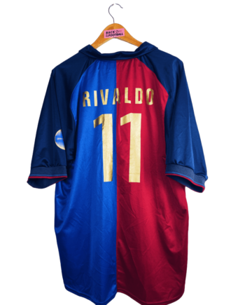 Maillot vintage domicile du FC Barcelone 1999/2000 floqué Rivaldo