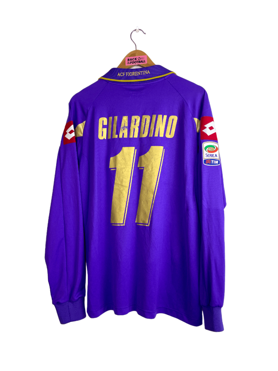 maillot vintage domicile de la Fiorentina 2010/2011 floqué Gilardino en manches longues