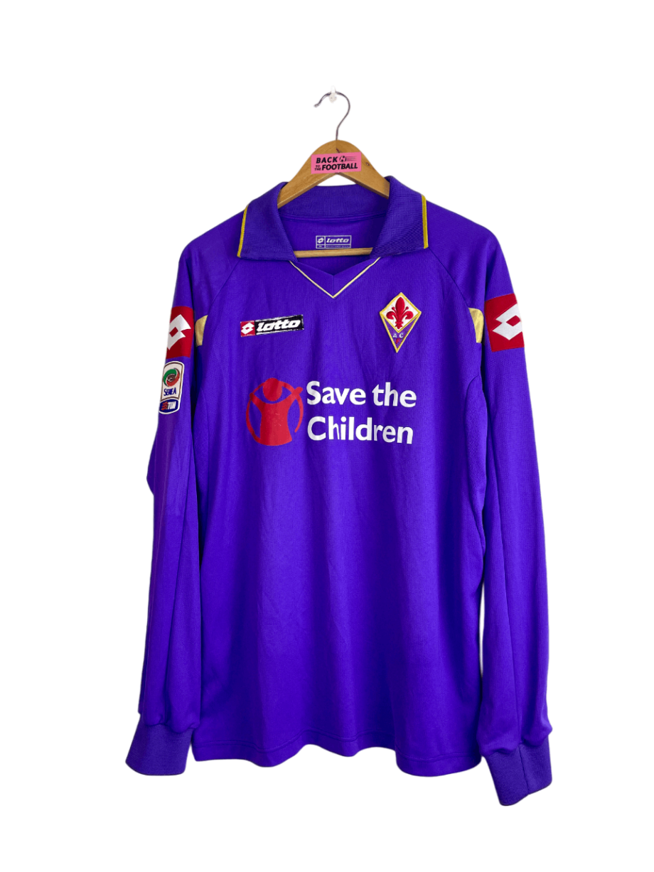 maillot vintage domicile de la Fiorentina 2010/2011 floqué Gilardino en manches longues