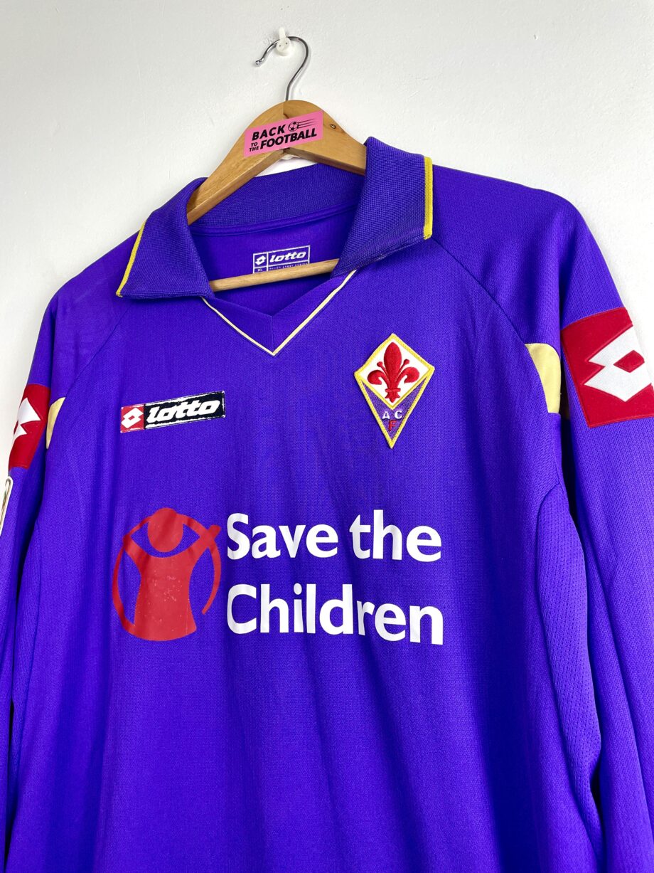 maillot vintage domicile de la Fiorentina 2010/2011 floqué Gilardino en manches longues