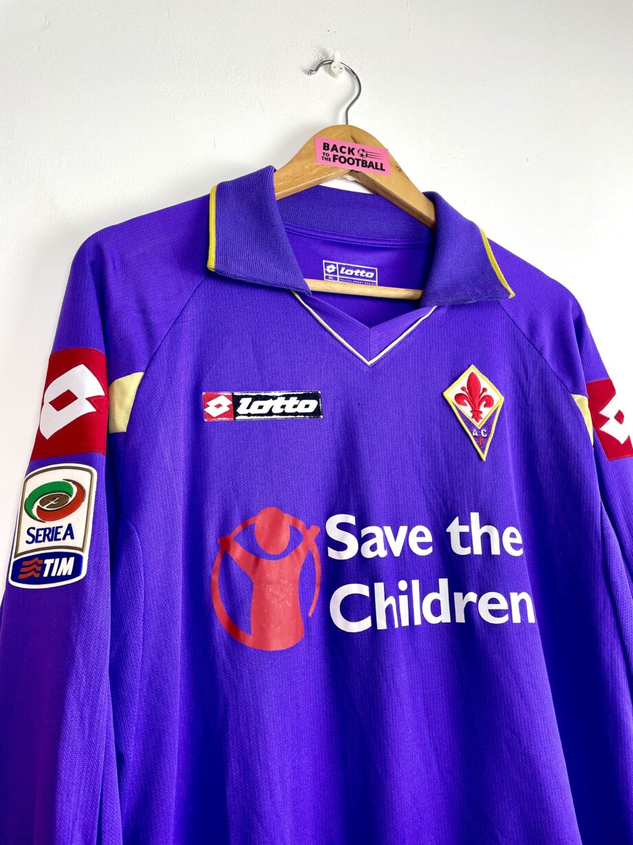 maillot vintage domicile de la Fiorentina 2010/2011 floqué Gilardino en manches longues