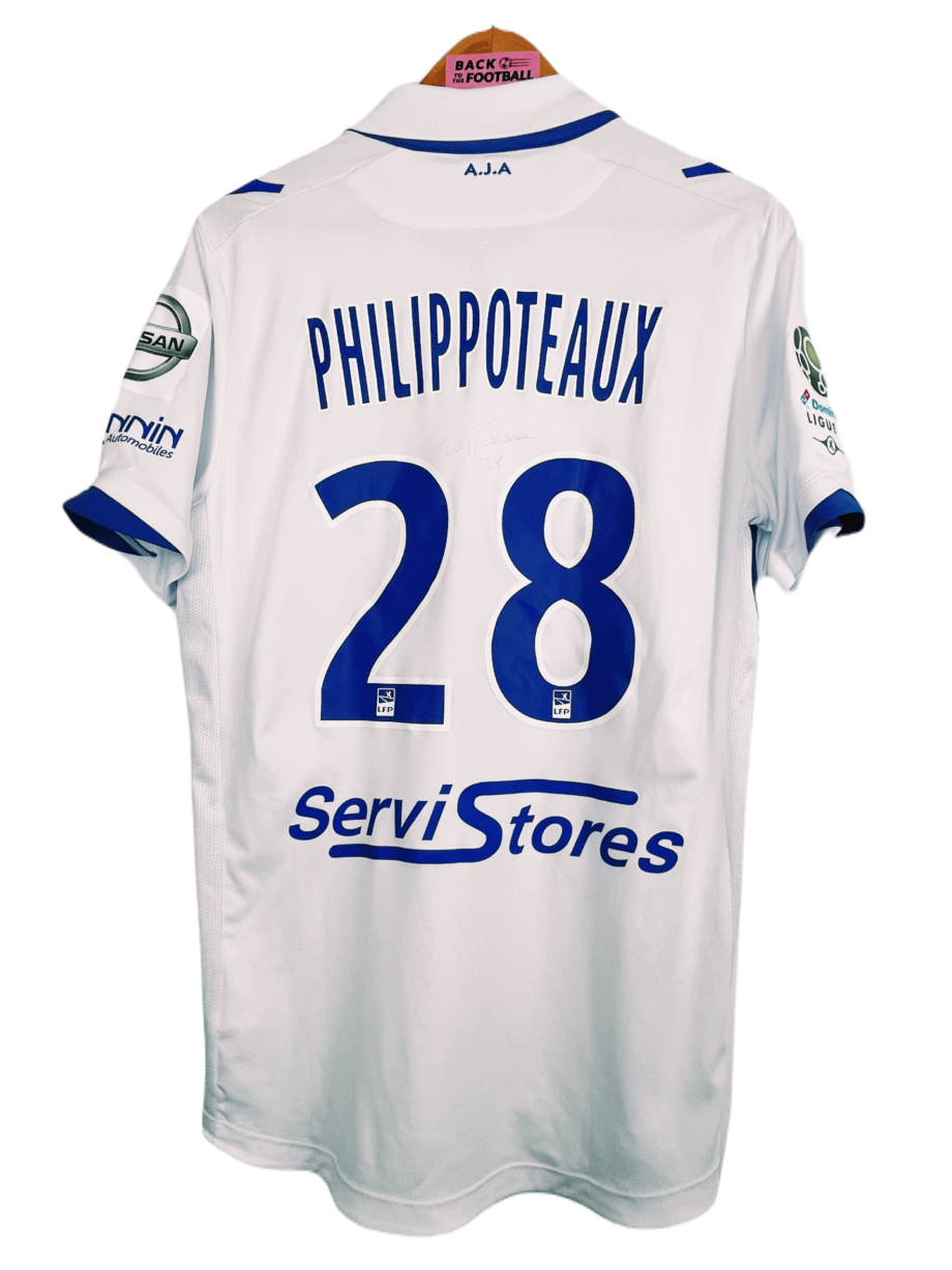 Maillot AJ Auxerre 2017/2018 porté et signé par Philippoteaux