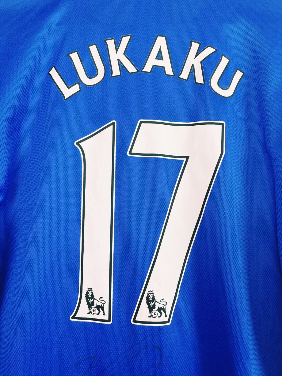 Maillot vintage Everton 2013/2014 floqué et signé Romelu Lukaku