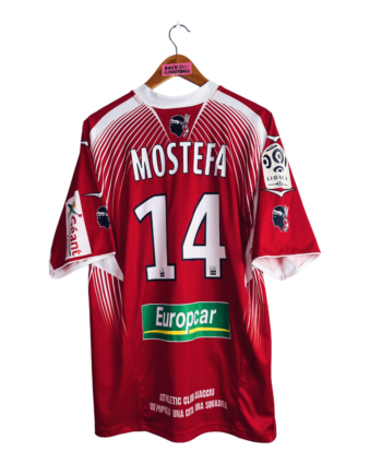 maillot vintage domicile de l'AC Ajaccio 2011/2012 préparé (match issue) ou porté (match worn) par Mostefa