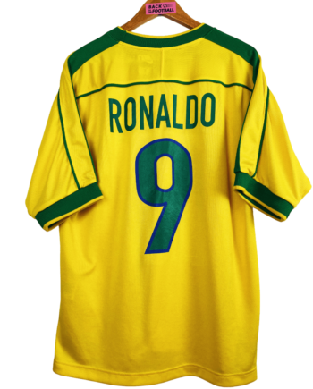 Maillot vintage Brésil 1998 floqué Ronaldo