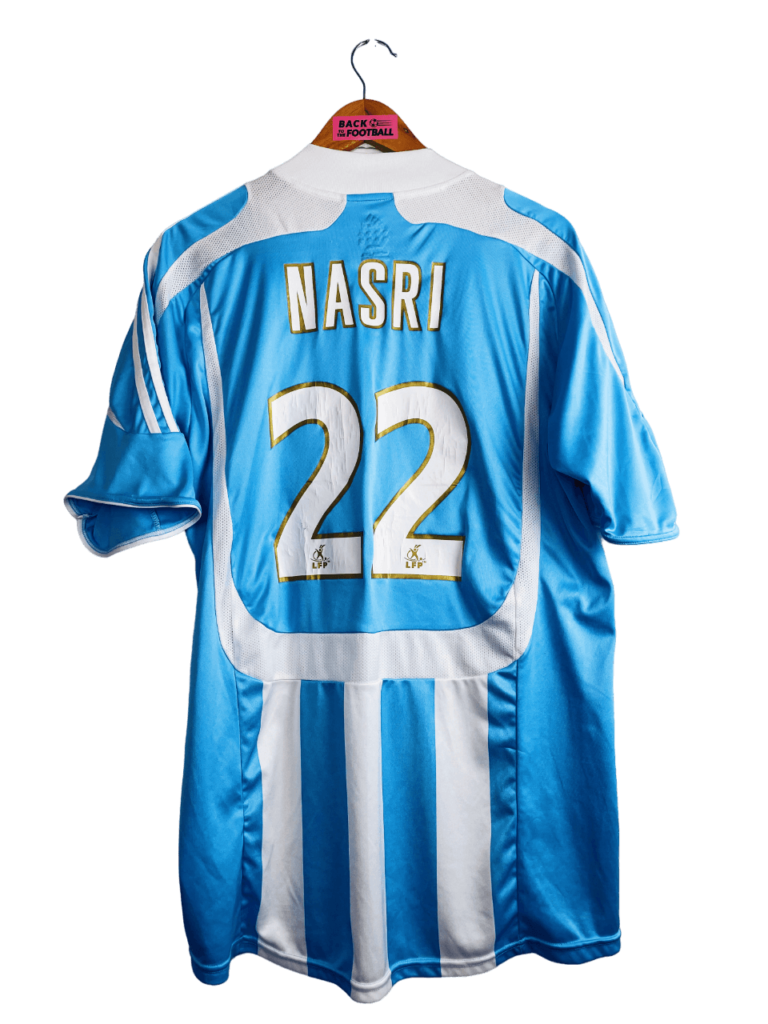 Maillot OM Olympique De Marseille 2007 - Nasri #22 - Adidas Blanc Vintage - Taille XL