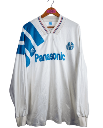 Maillot vintage domicile de l'Olympique de Marseille 1991/1992 manches longues