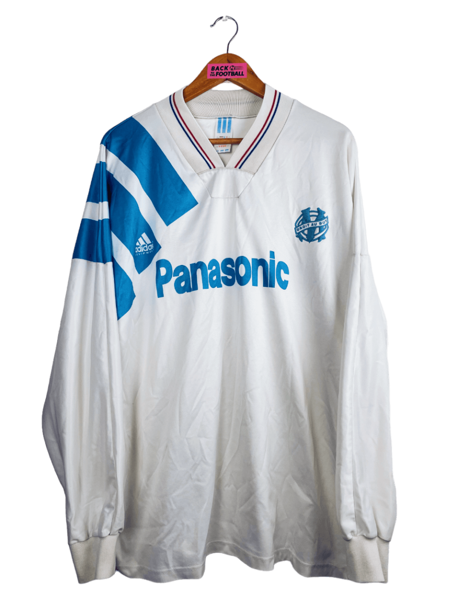 Maillot vintage domicile de l'Olympique de Marseille 1991/1992 manches longues