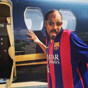 Snoop Dogg et le maillot vintage du FC Barcelone 2014/2015