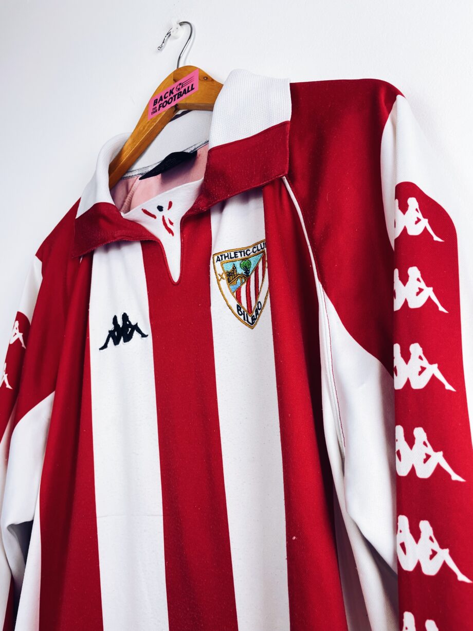 Maillot vintage de l'Athletic Bilbao 1998/1999 manches longues floqué Ezquerro #9