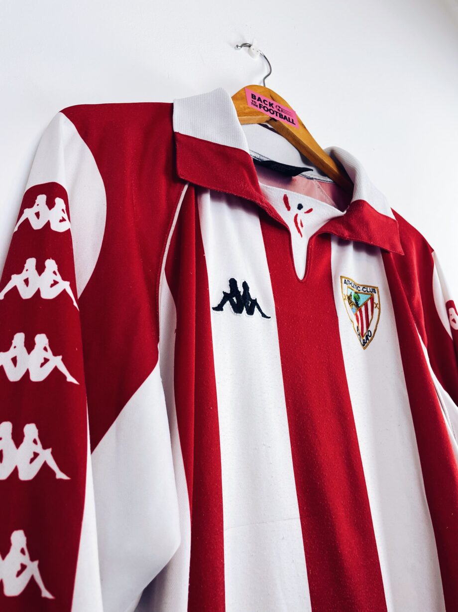 Maillot vintage de l'Athletic Bilbao 1998/1999 manches longues floqué Ezquerro #9