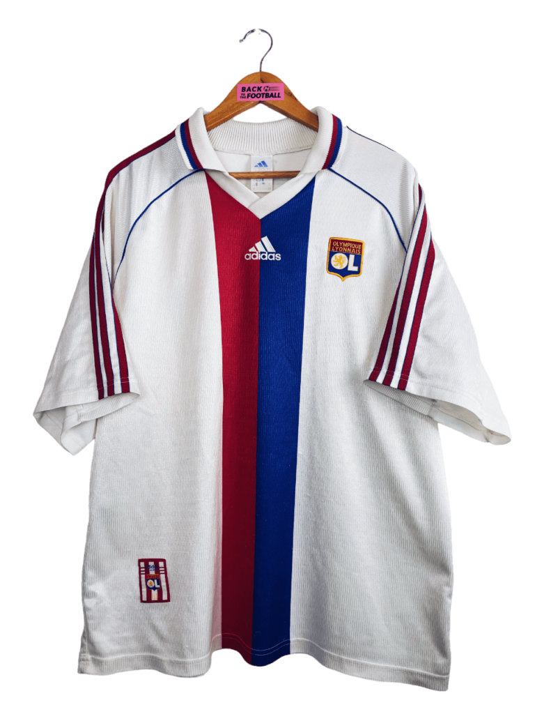 Maillot Domicile Olympique Lyonnais 1992-1993 - Nike, Blanc, Vintage (Taille XS)