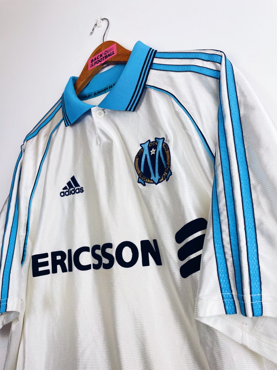 Maillot vintage domicile de l'Olympique de Marseille 1998/1999 spécial centenaire