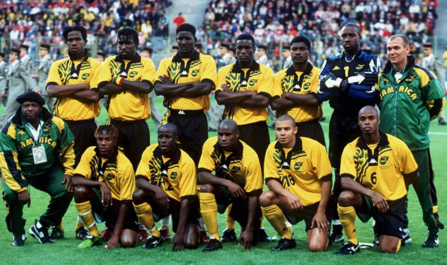 Maillot vintage domicile de la Jamaïque 1998 utilisé lors de la Coupe du Monde