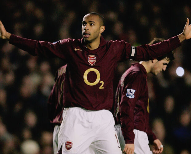 Maillot vintage domicile d'Arsenal 2005/2006 floqué Thierry Henry #14
