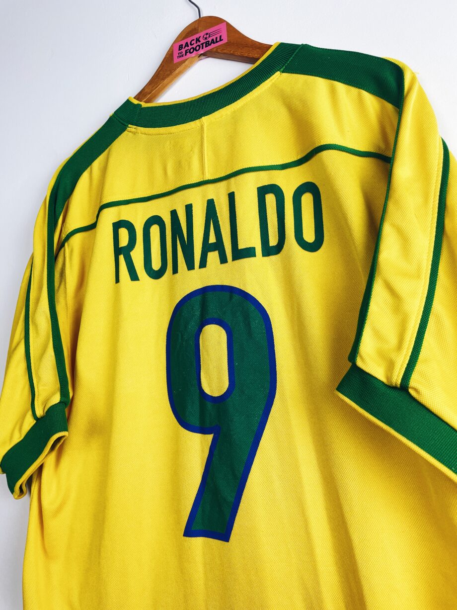 Maillot vintage domicile du Brésil 1998 floqué Ronaldo