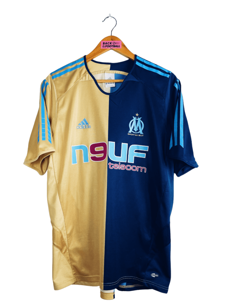 Maillot De Football Vintage Olympique De Marseille Domicile #9 Cissé – Saison 2006-2007 – Taille XL – Adidas