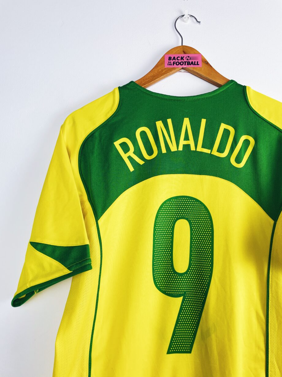 Maillot vintage domicile du Brésil 2004/2006 floqué Ronaldo #9