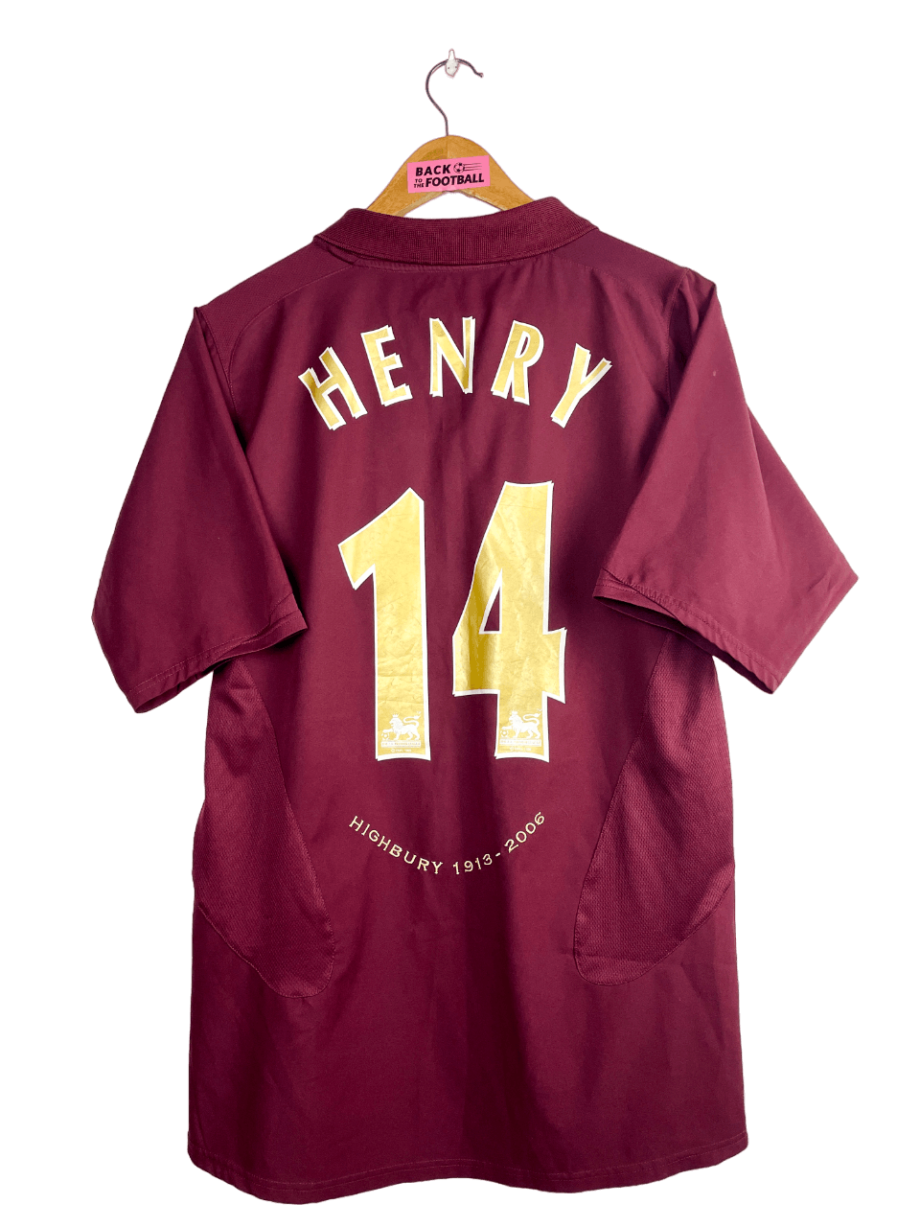 Maillot vintage domicile d'Arsenal 2005/2006 floqué Henry #14