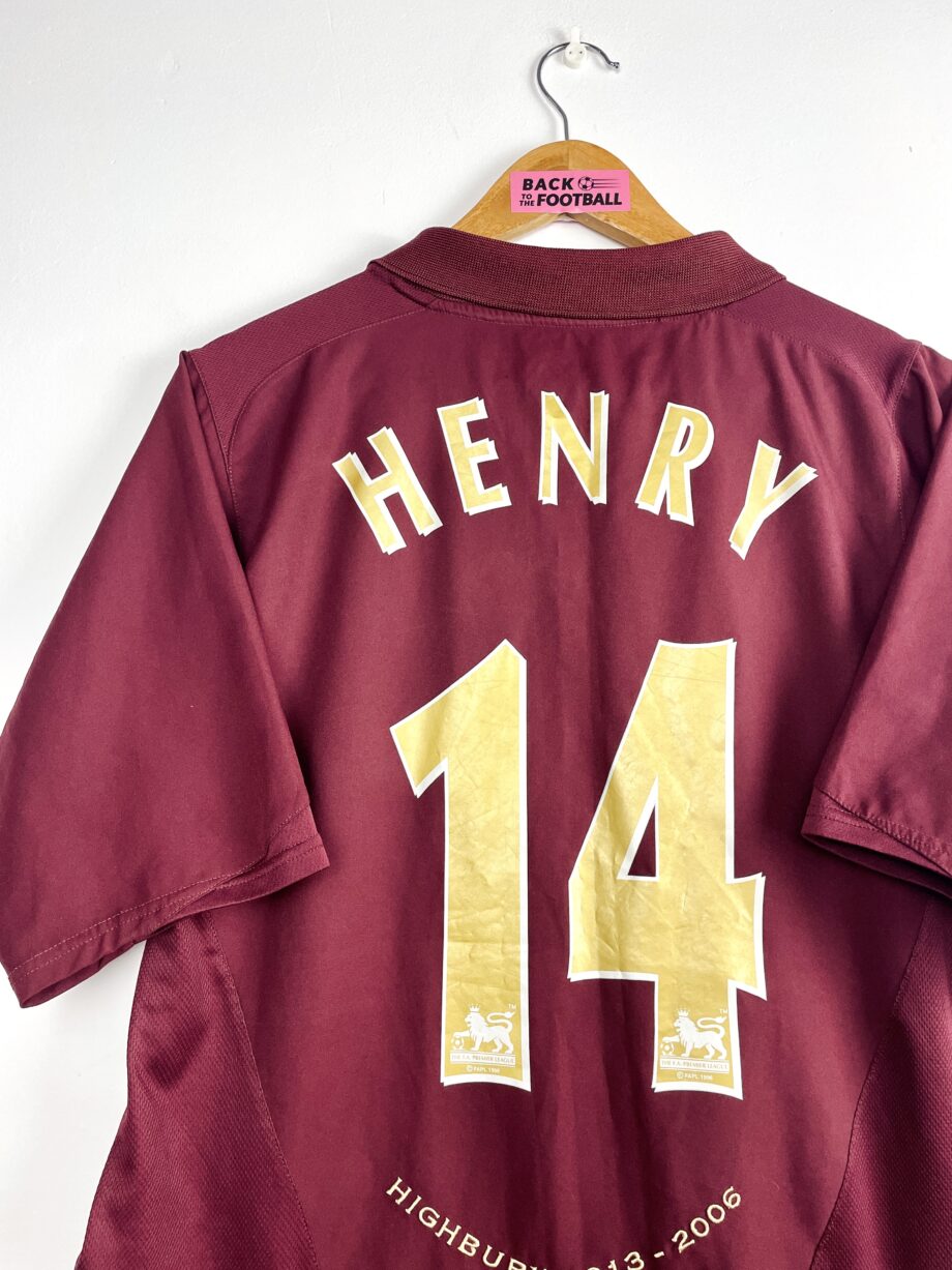 Maillot vintage domicile d'Arsenal 2005/2006 floqué Henry #14