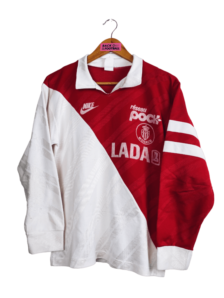 Maillot Vintage AS Monaco – Adidas, Domicile, Avant 2000 – Taille S (occasion)