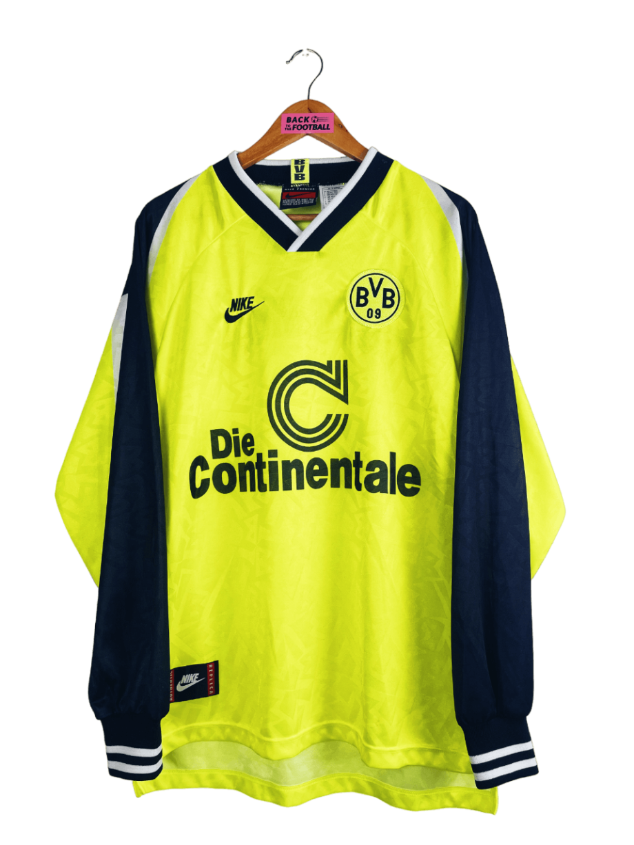 Maillot vintage domicile du Borussia Dortmund 1995/1996 en manches longues