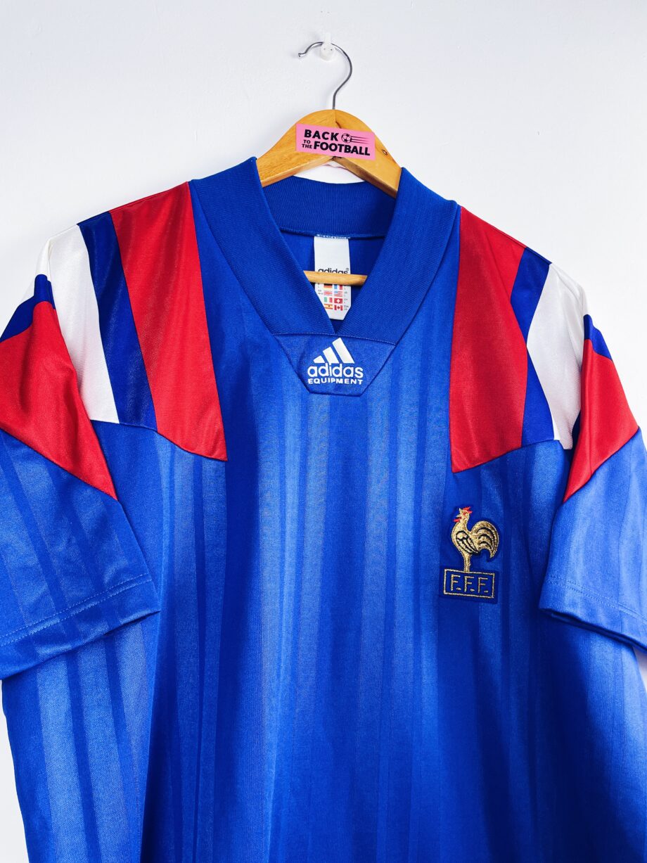 Maillot vintage domicile de l'équipe de France 1992