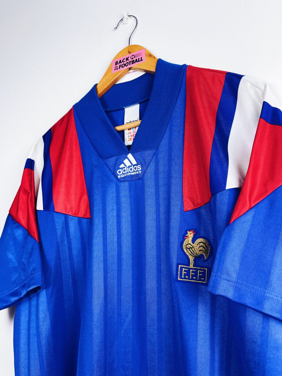 Maillot vintage domicile de l'équipe de France 1992