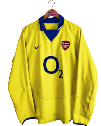 Maillot vintage extérieur d'Arsenal 2003/2004 manches longues