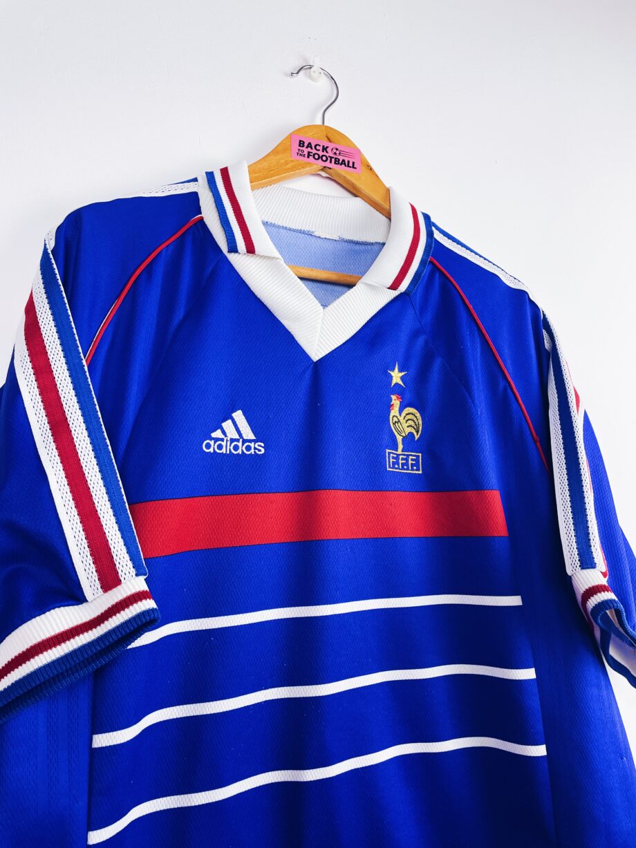 Maillot vintage domicile de l'équipe de France 1998 floqué Zidane