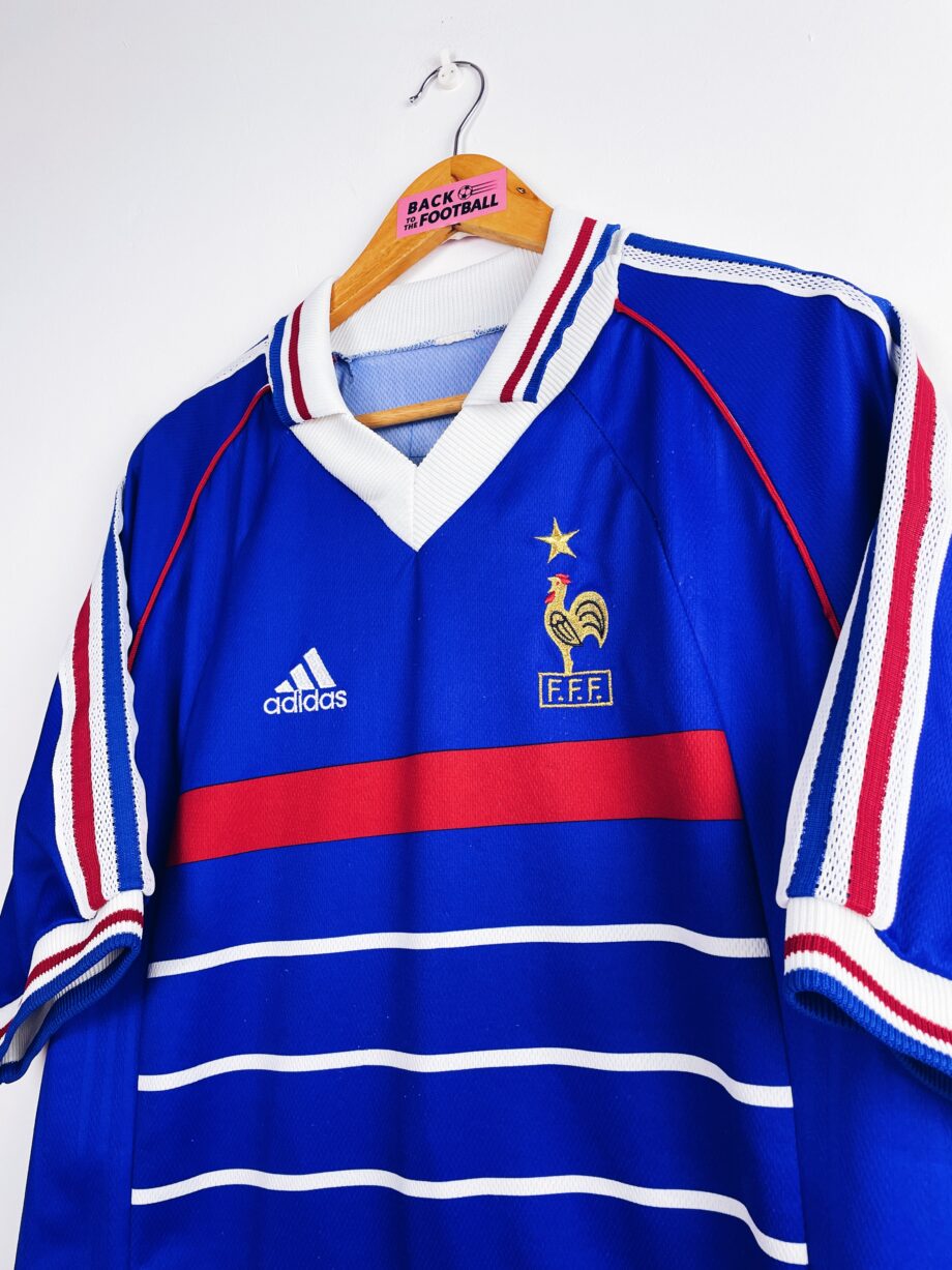 Maillot vintage domicile de l'équipe de France 1998 floqué Zidane