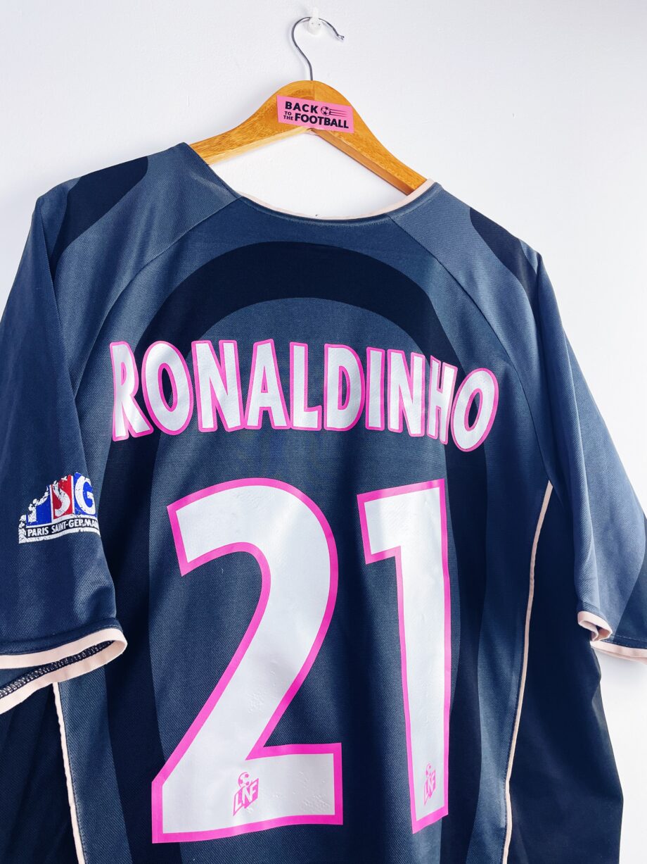 Maillot vintage third du PSG 2001/2002 floqué Ronaldinho #21