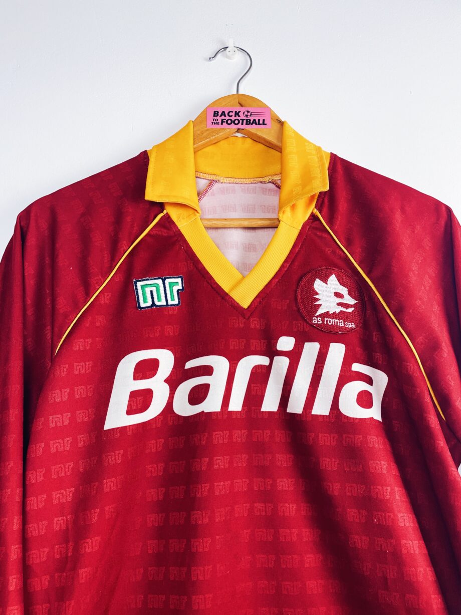 Maillot vintage domicile de l'AS Roma 1990/1991 manches longues