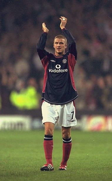 David Beckham avec le maillot vintage third de Manchester United 2000/2001