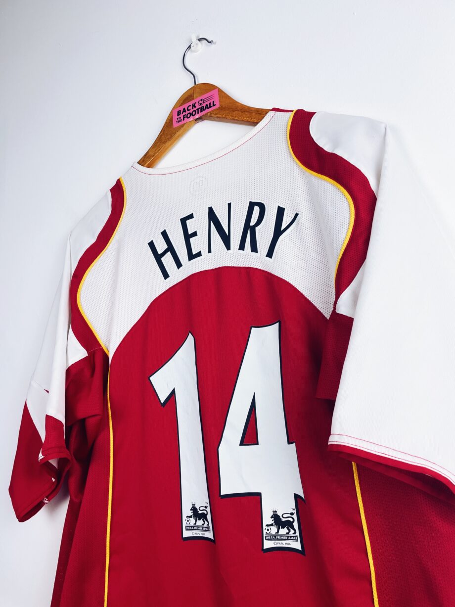Maillot vintage domicile d'Arsenal 2004/2005 floqué Henry
