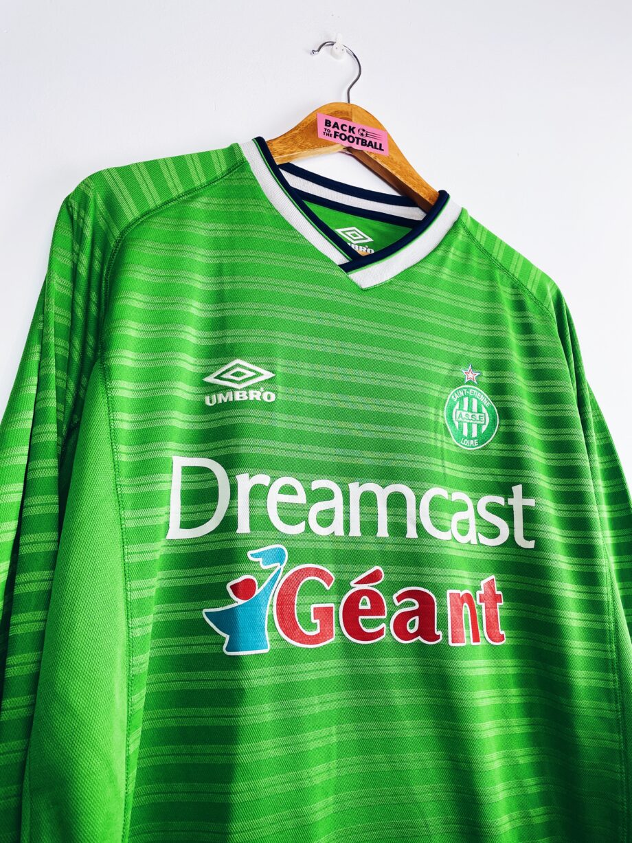 Maillot vintage domicile de l'AS Saint-Etienne 2000/2001 manches longues