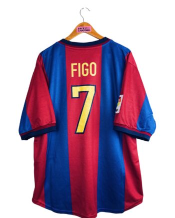 Maillot vintage domicile du FC Barcelone 1998/2000 floqué Figo #7