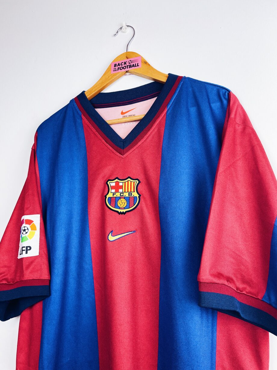 Maillot vintage domicile du FC Barcelone 1998/2000 floqué Figo #7
