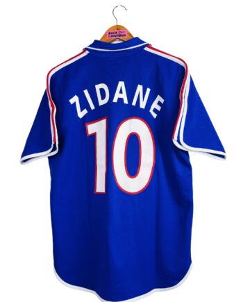 Maillot vintage domicile de l'équipe de France 2000 floqué Zidane