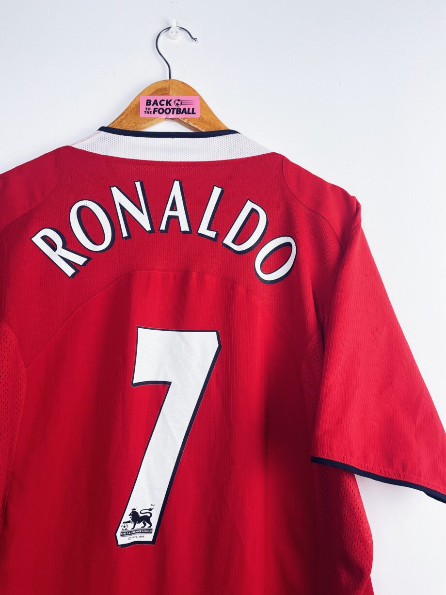 Maillot vintage domicile de Manchester United 2004/2006 floqué Ronaldo
