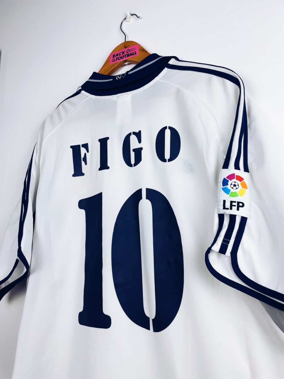 Maillot vintage domicile du Real Madrid 2000/2001 floqué Figo #10