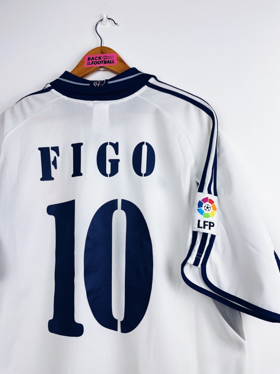 Maillot vintage domicile du Real Madrid 2000/2001 floqué Figo #10