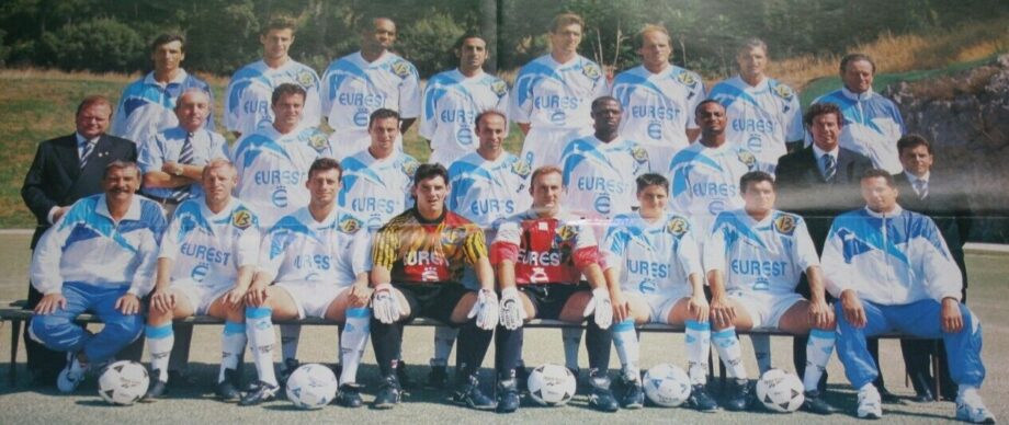 OM Olympique de Marseille fanion mini maillot 1994-1995 vintage