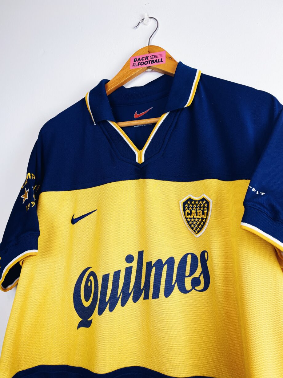Maillot vintage domicile du Boca Juniors 1998/1999 spécial Bicampeónes