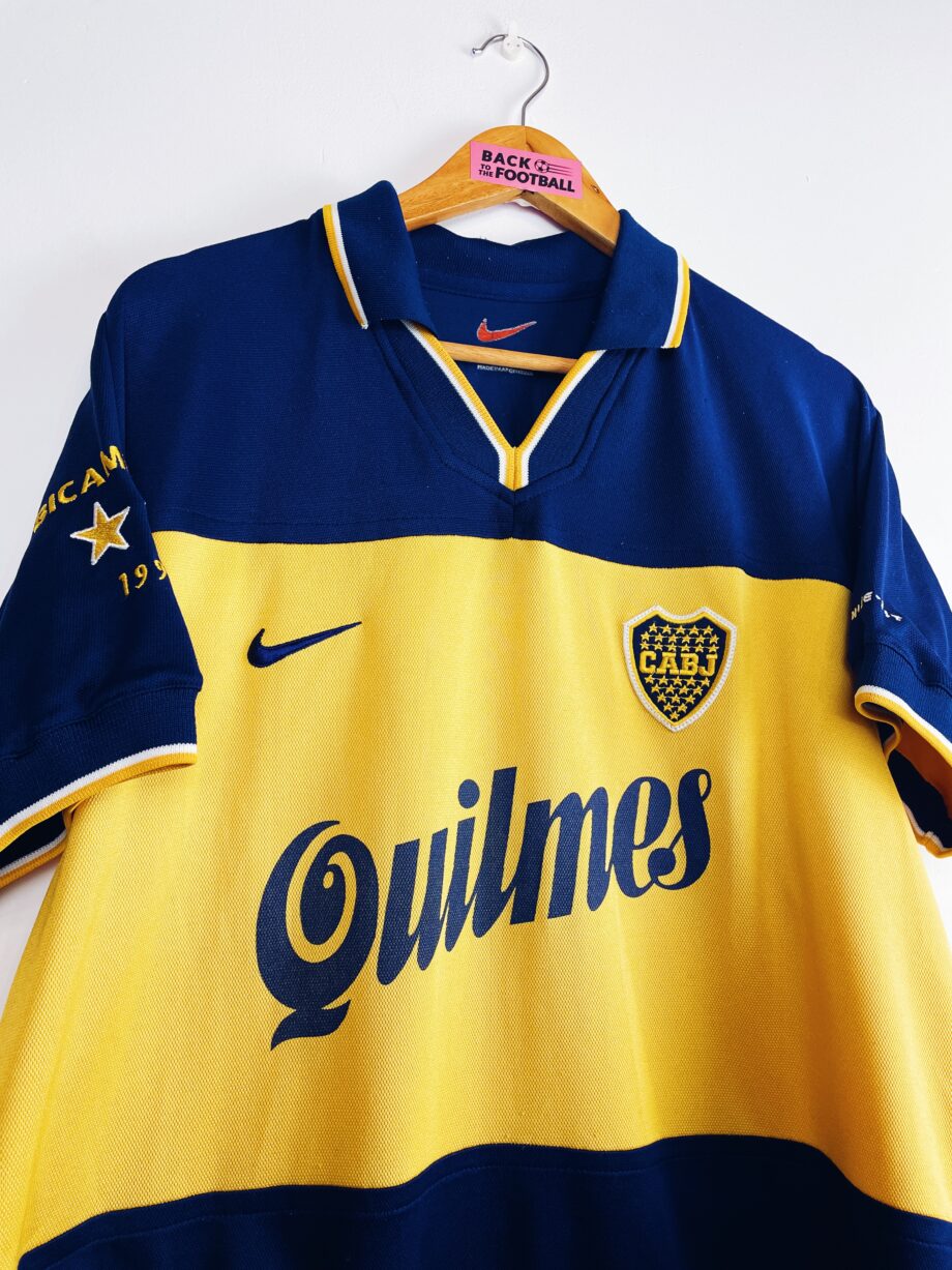 Maillot vintage domicile du Boca Juniors 1998/1999 spécial Bicampeónes